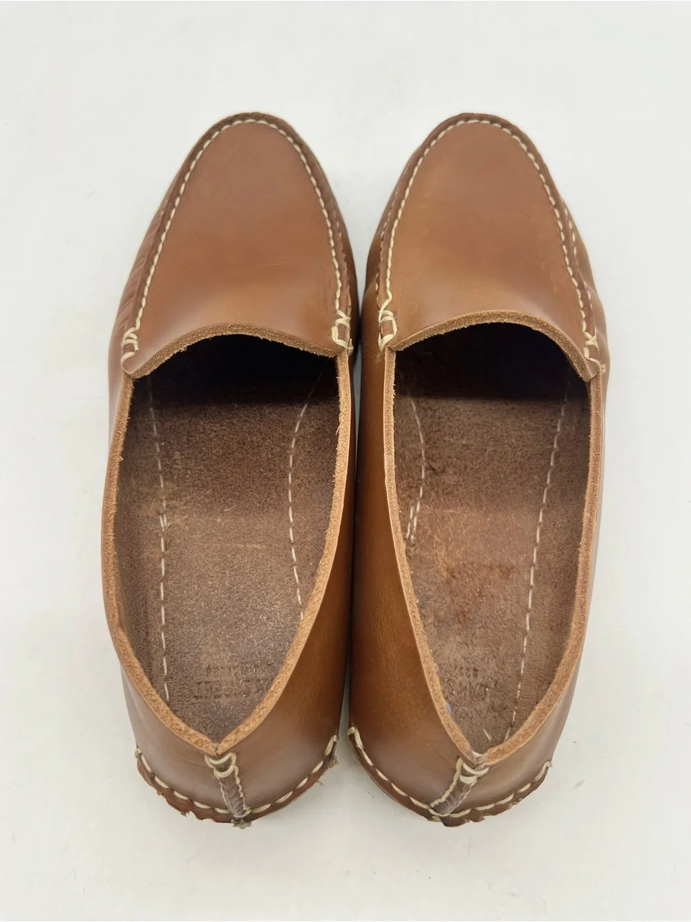 Oak Street Bootmakers Mens 10.5D Brown Leather Slip Moc Natural Chromexcel Shoes